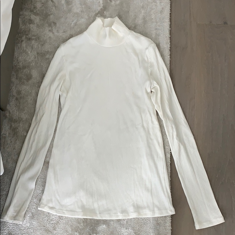 MNG white mock neck sweater